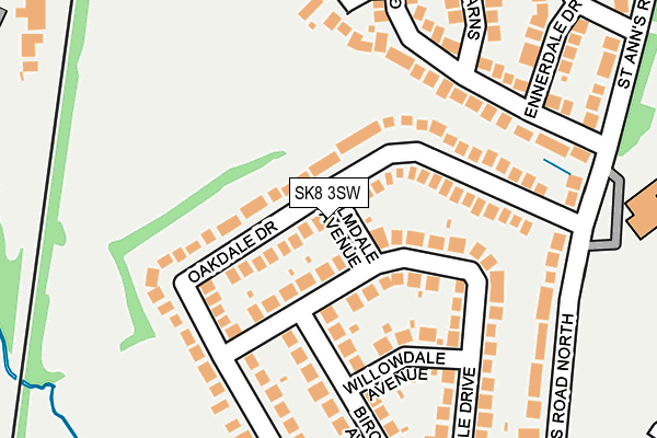 SK8 3SW map - OS OpenMap – Local (Ordnance Survey)