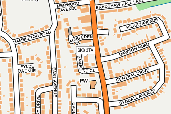 SK8 3TA map - OS OpenMap – Local (Ordnance Survey)
