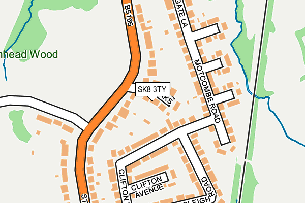 SK8 3TY map - OS OpenMap – Local (Ordnance Survey)