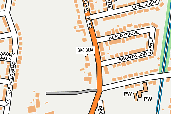SK8 3UA map - OS OpenMap – Local (Ordnance Survey)