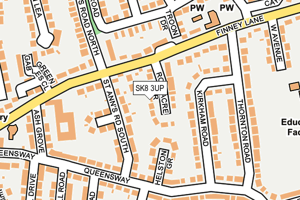 SK8 3UP map - OS OpenMap – Local (Ordnance Survey)