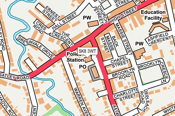 SK8 3WT map - OS OpenMap – Local (Ordnance Survey)