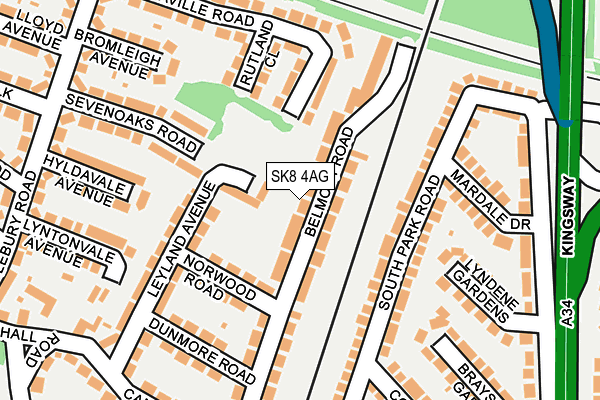 SK8 4AG map - OS OpenMap – Local (Ordnance Survey)