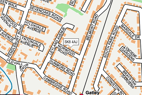 SK8 4AJ map - OS OpenMap – Local (Ordnance Survey)