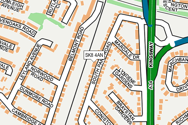 SK8 4AN map - OS OpenMap – Local (Ordnance Survey)