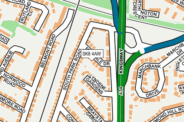 SK8 4AW map - OS OpenMap – Local (Ordnance Survey)