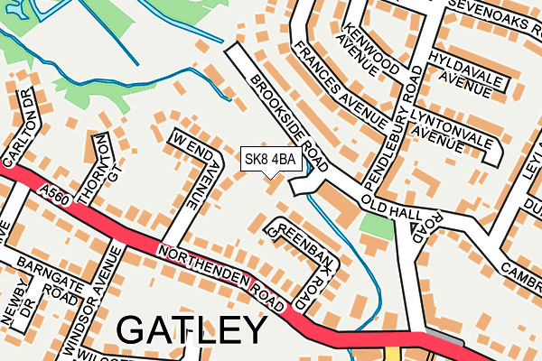 SK8 4BA map - OS OpenMap – Local (Ordnance Survey)