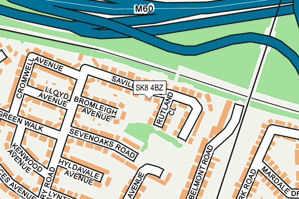 SK8 4BZ map - OS OpenMap – Local (Ordnance Survey)