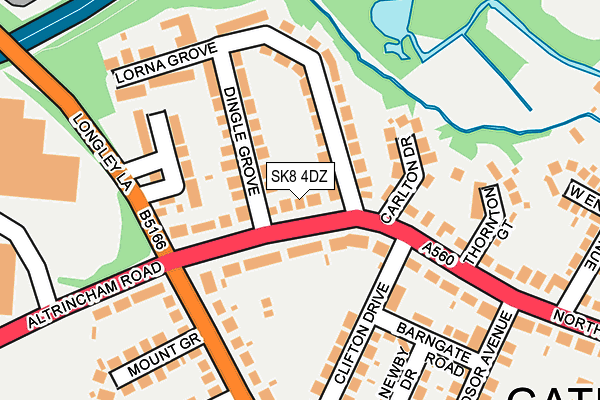 SK8 4DZ map - OS OpenMap – Local (Ordnance Survey)