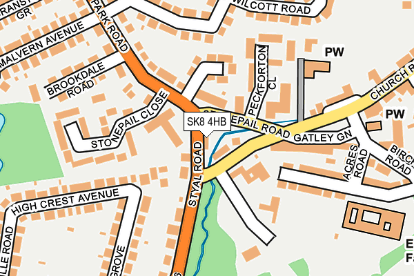 SK8 4HB map - OS OpenMap – Local (Ordnance Survey)
