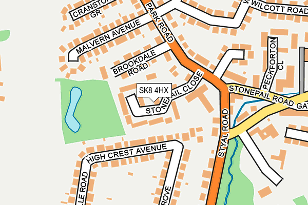 SK8 4HX map - OS OpenMap – Local (Ordnance Survey)