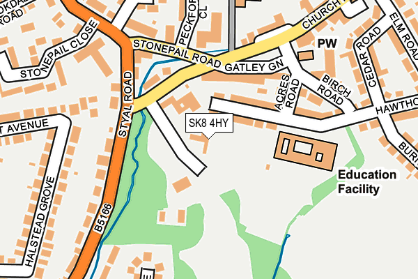 SK8 4HY map - OS OpenMap – Local (Ordnance Survey)