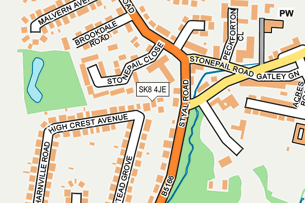 SK8 4JE map - OS OpenMap – Local (Ordnance Survey)