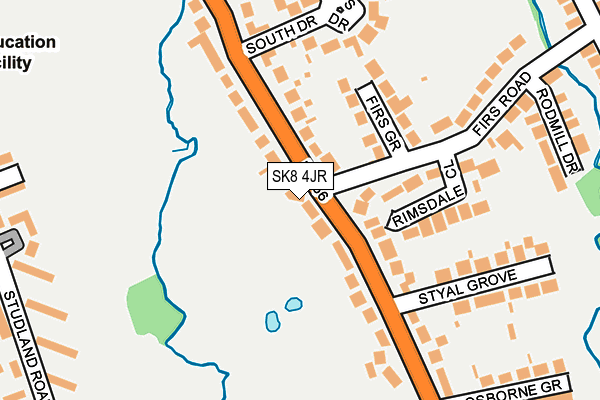 SK8 4JR map - OS OpenMap – Local (Ordnance Survey)