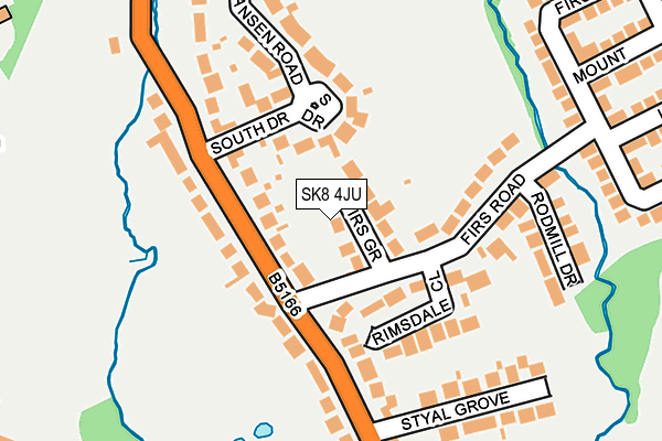 SK8 4JU map - OS OpenMap – Local (Ordnance Survey)