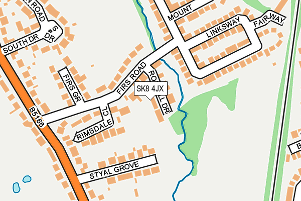 SK8 4JX map - OS OpenMap – Local (Ordnance Survey)