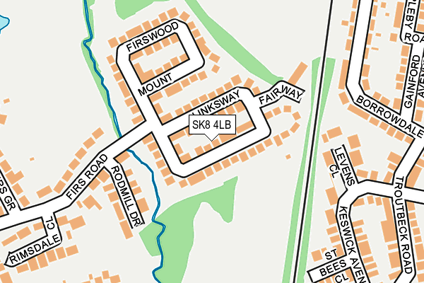SK8 4LB map - OS OpenMap – Local (Ordnance Survey)