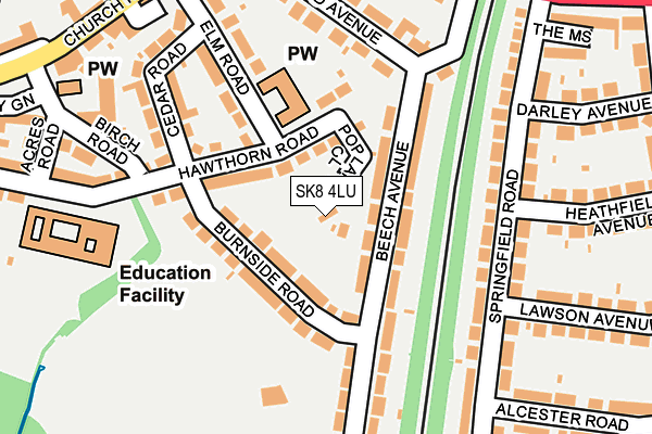 SK8 4LU map - OS OpenMap – Local (Ordnance Survey)