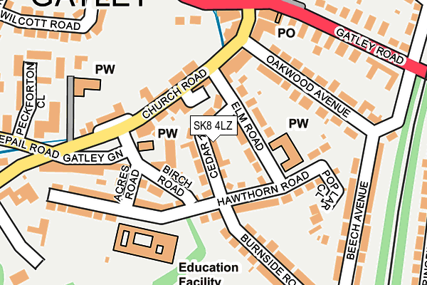 SK8 4LZ map - OS OpenMap – Local (Ordnance Survey)