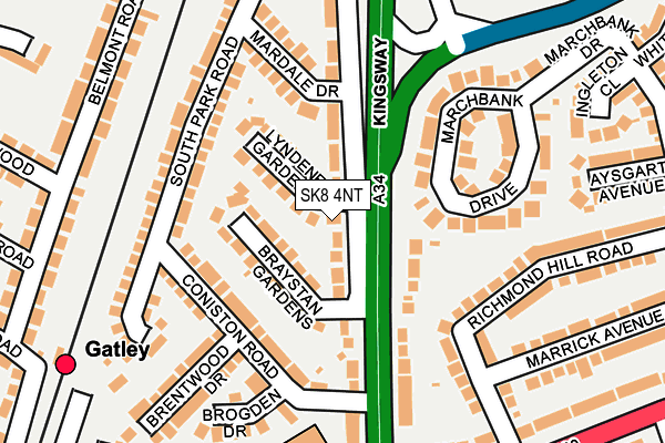 SK8 4NT map - OS OpenMap – Local (Ordnance Survey)