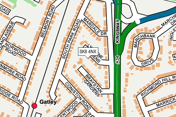 SK8 4NX map - OS OpenMap – Local (Ordnance Survey)