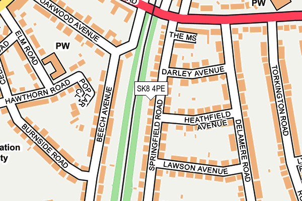 SK8 4PE map - OS OpenMap – Local (Ordnance Survey)