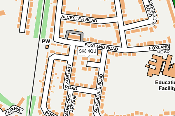 SK8 4QU map - OS OpenMap – Local (Ordnance Survey)