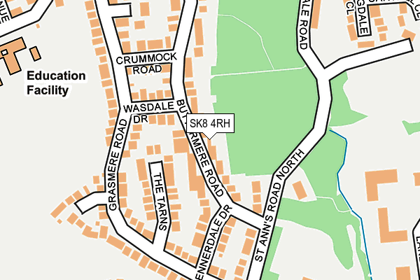 SK8 4RH map - OS OpenMap – Local (Ordnance Survey)