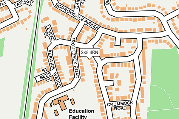 SK8 4RN map - OS OpenMap – Local (Ordnance Survey)