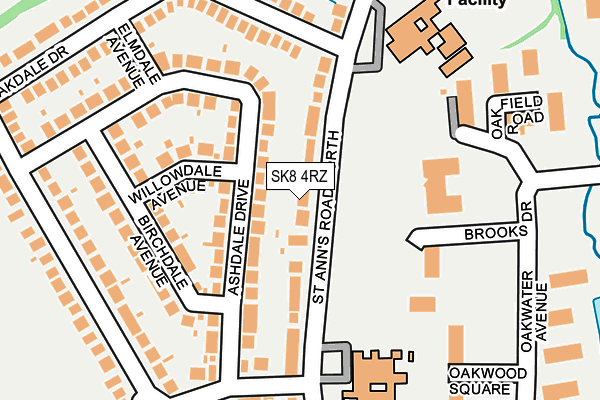 SK8 4RZ map - OS OpenMap – Local (Ordnance Survey)