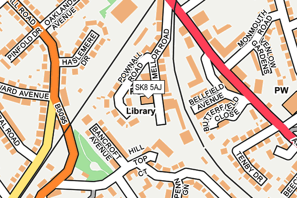 SK8 5AJ map - OS OpenMap – Local (Ordnance Survey)