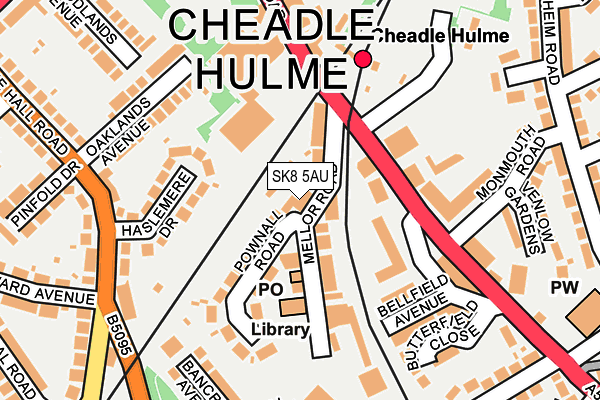SK8 5AU map - OS OpenMap – Local (Ordnance Survey)