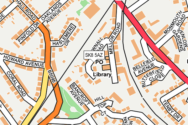SK8 5AZ map - OS OpenMap – Local (Ordnance Survey)