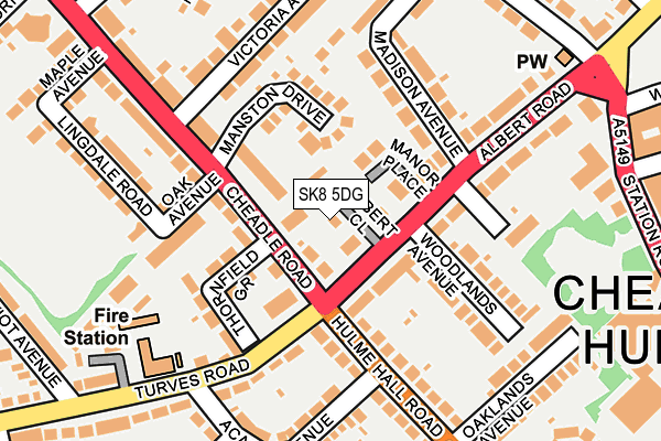 SK8 5DG map - OS OpenMap – Local (Ordnance Survey)