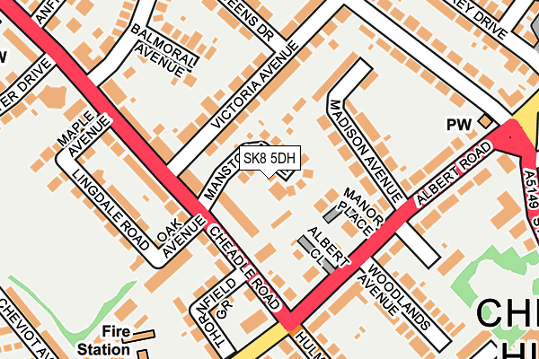 SK8 5DH map - OS OpenMap – Local (Ordnance Survey)