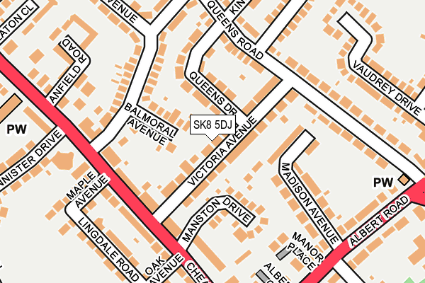 SK8 5DJ map - OS OpenMap – Local (Ordnance Survey)