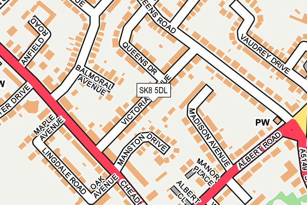 SK8 5DL map - OS OpenMap – Local (Ordnance Survey)