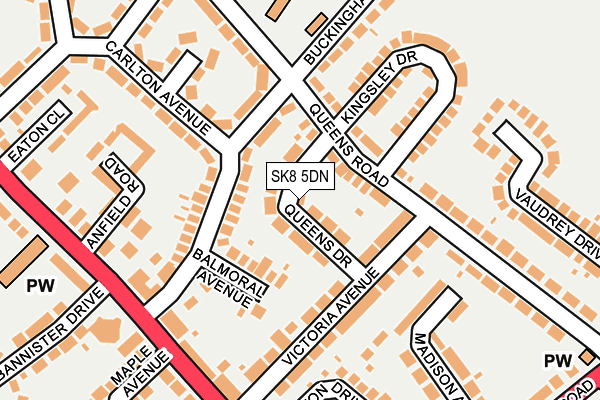 SK8 5DN map - OS OpenMap – Local (Ordnance Survey)