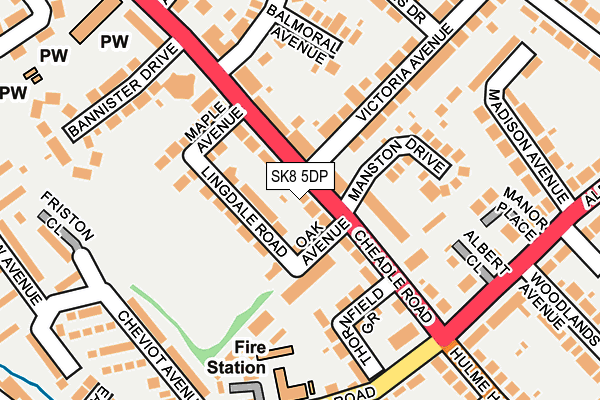 SK8 5DP map - OS OpenMap – Local (Ordnance Survey)