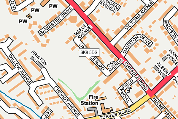 SK8 5DS map - OS OpenMap – Local (Ordnance Survey)