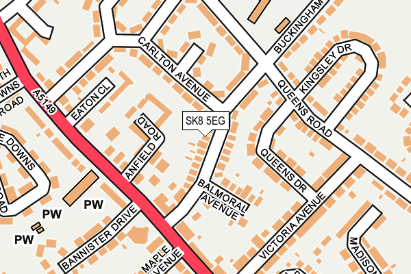 SK8 5EG map - OS OpenMap – Local (Ordnance Survey)