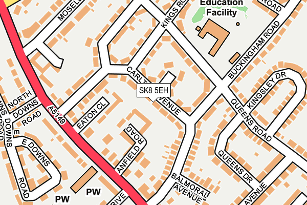 SK8 5EH map - OS OpenMap – Local (Ordnance Survey)