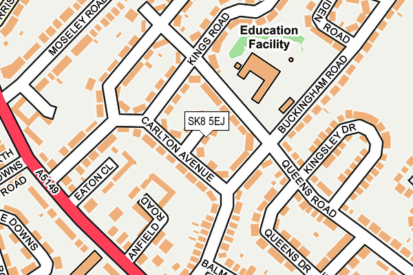 SK8 5EJ map - OS OpenMap – Local (Ordnance Survey)