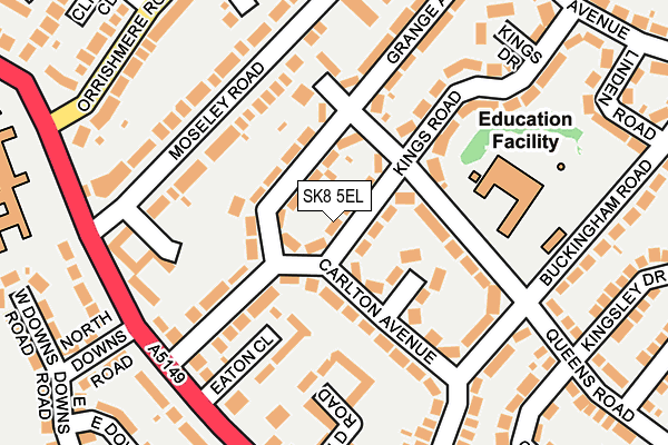 SK8 5EL map - OS OpenMap – Local (Ordnance Survey)