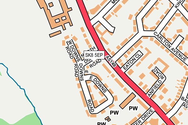 SK8 5EP map - OS OpenMap – Local (Ordnance Survey)