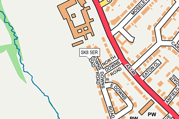 SK8 5ER map - OS OpenMap – Local (Ordnance Survey)