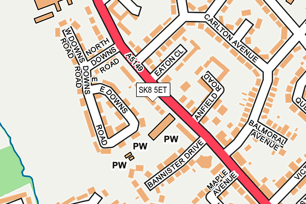 SK8 5ET map - OS OpenMap – Local (Ordnance Survey)