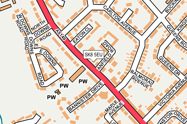 SK8 5EU map - OS OpenMap – Local (Ordnance Survey)