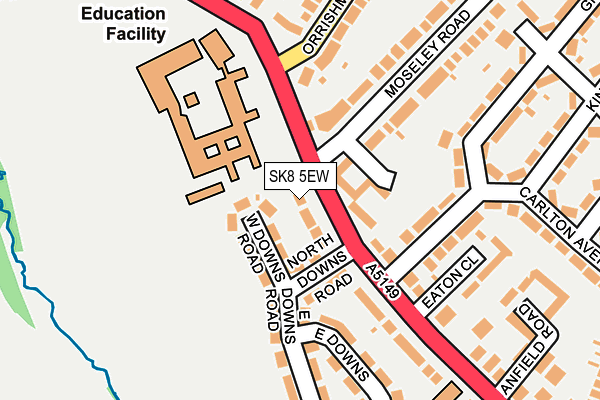 SK8 5EW map - OS OpenMap – Local (Ordnance Survey)