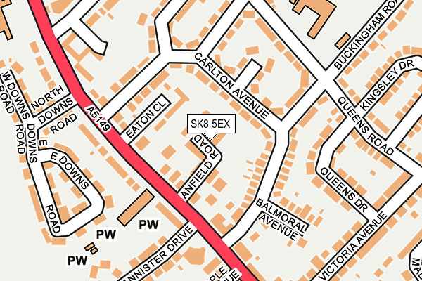 SK8 5EX map - OS OpenMap – Local (Ordnance Survey)